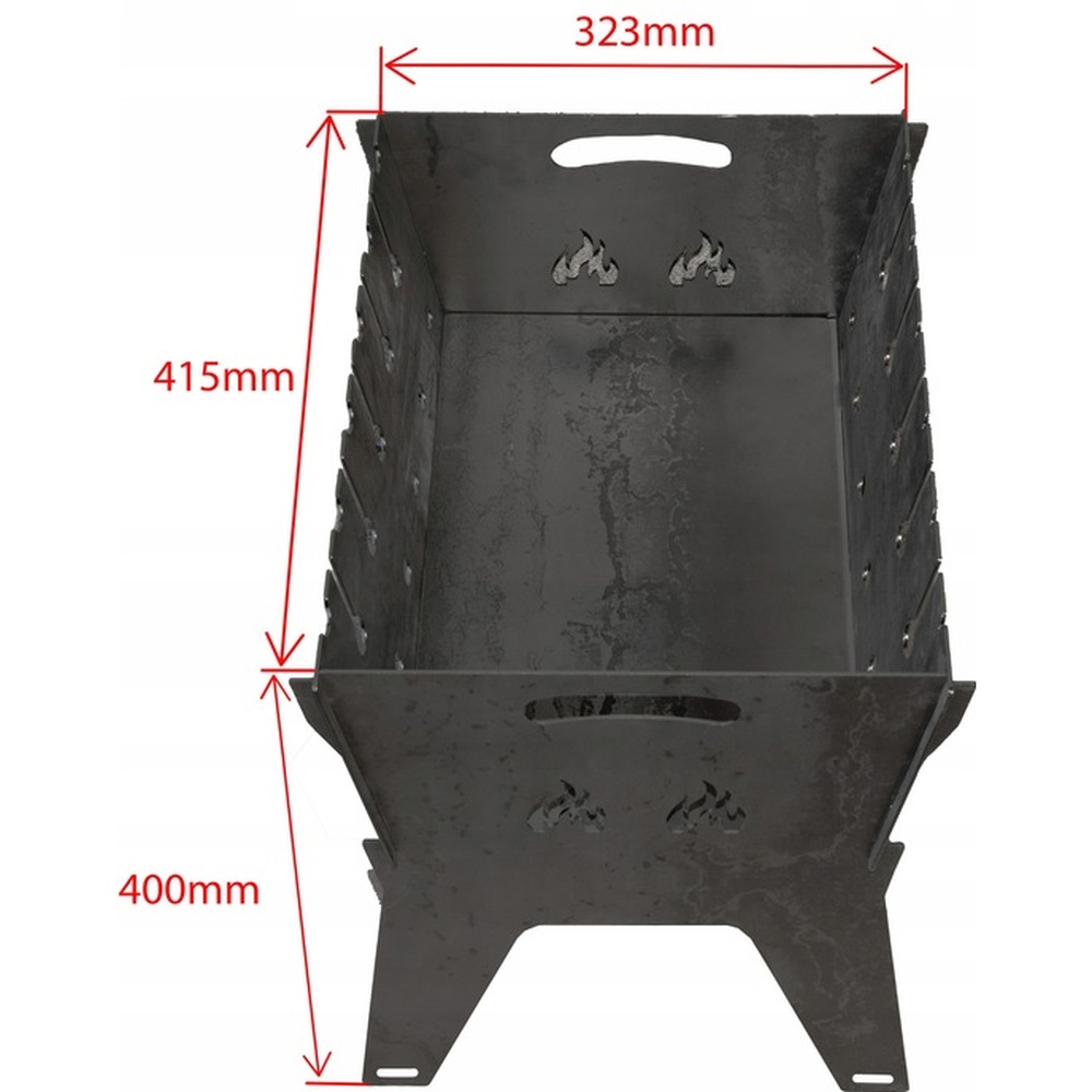 Мангал разборный 2 мм «Лист» с чехлом — изображение 2