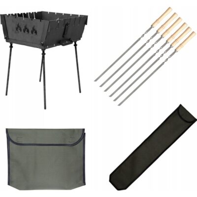 Комплект мангал разборный 3 мм «Турист» с шампурами 6 шт и чехлом